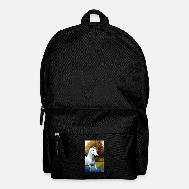 Pferd | reiten | Tier | Reittier | Bunt - Rucksack - Schwarz