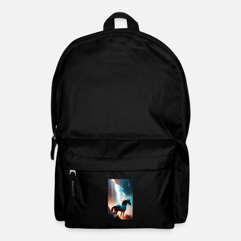 Pferd | reiten | Tier | Reittier | Bunt - Rucksack - Schwarz