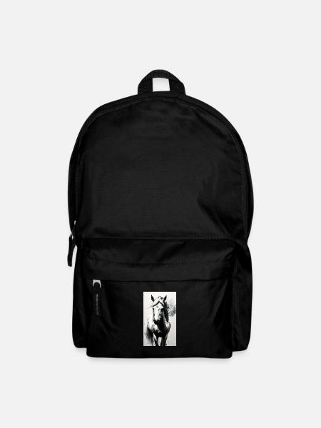 Pferd | reiten | Tier | Reittier | Bunt - Rucksack - Schwarz