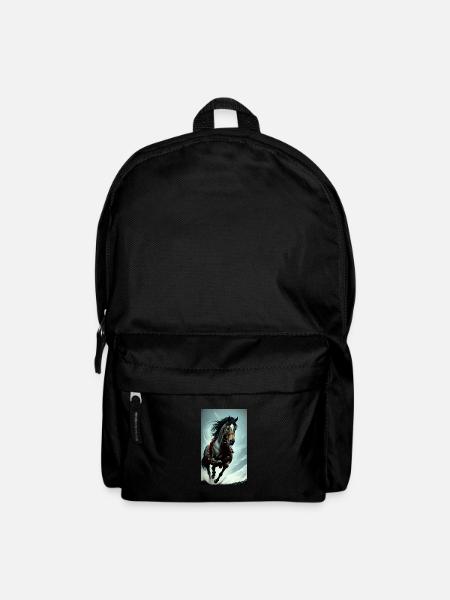 Horse | Horseback riding | Animal | Mount | Colorful - Backpack - black