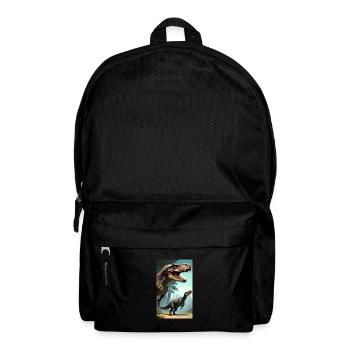 Dinosaurier | T-Rex | Tyrannosaurus - Rucksack - Schwarz - Vorne