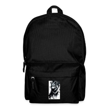 Loup | Prédateur | Chien | Mystique - Sac à dos - noir - Devant