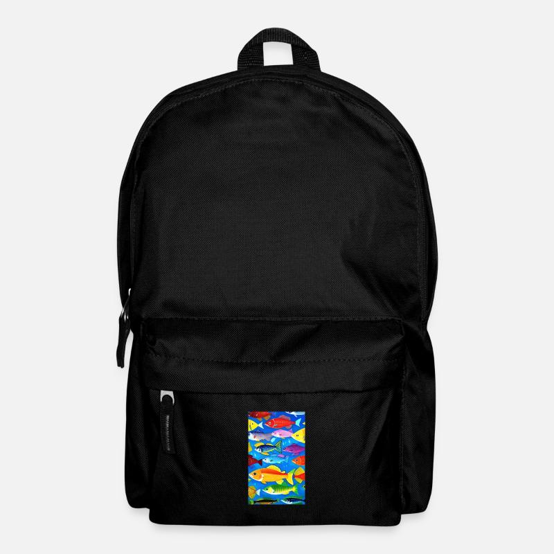 Poissons | Modèle | Patrons de poissons | Pêcheur - Sac à dos - noir