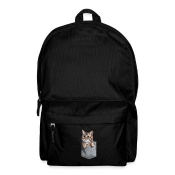 Balinesische Katze in der Tasche Geschenk - Rucksack - Schwarz - Vorne