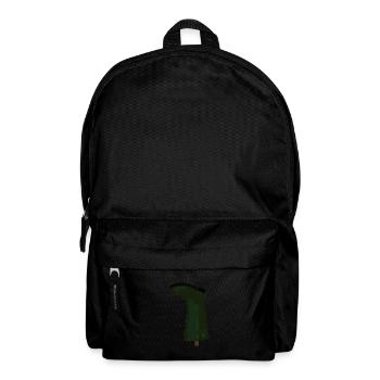 Gummistiefel am Zaunpfahl ist stiller Protest - Rucksack - Schwarz - Vorne