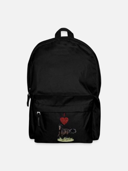 I love horses - I love horses - Backpack - black