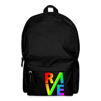 Rave Regenbogen Lgbt - Rucksack - Schwarz - Vorne