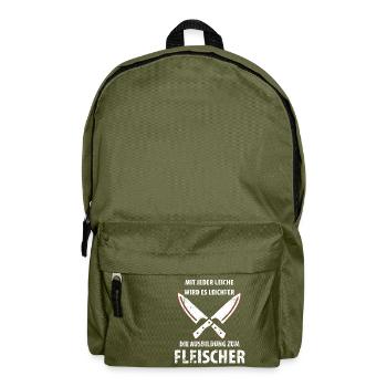Fleischer Metzger Schlachter - Rucksack - Olivgrün - Vorne