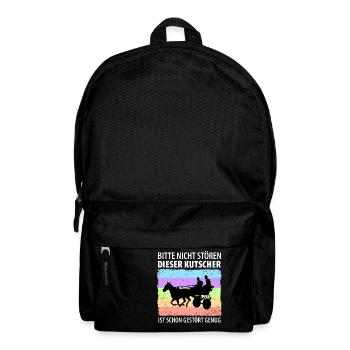 Kutscher Kutsche Pferdekutscher Kutschieren - Rucksack - Schwarz - Vorne