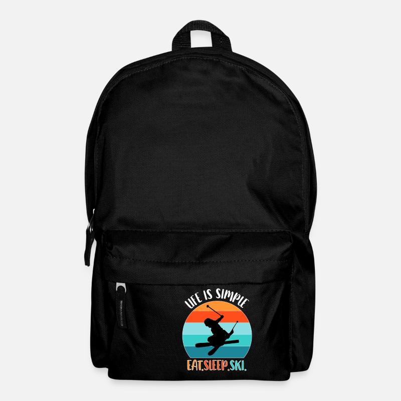 Ski skiing Skiers Skiing Holidays - Backpack - black