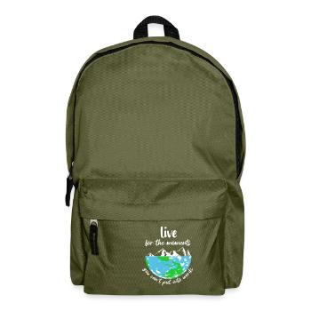live for the moments you can't put into words - Backpack - olive green - Front