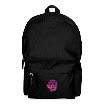 cooler Löwe mit Sonnenbrille Trend Geschenk Idee - Rucksack - Schwarz - Vorne