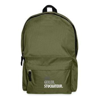 Stuckateur Gipser Stukkateur Verputzer Geschenk - Rucksack - Olivgrün - Vorne