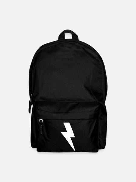 Weißer Blitz - Rucksack - Schwarz
