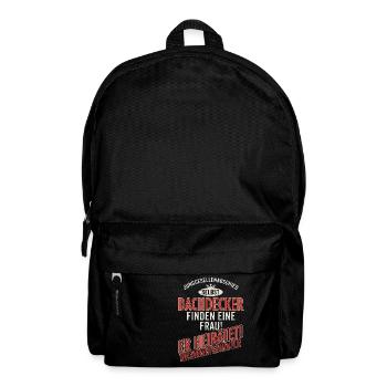 JGA Team - Dachdecker - US clean Style red grey - - Rucksack - Schwarz - Vorne