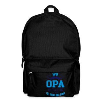 Wo Opa draufsteht ist auch Opa drin - Rucksack - Schwarz - Vorne