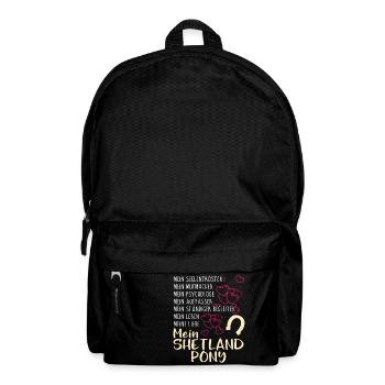 SHETLAND-PONY - mein - Rucksack - Schwarz - Vorne