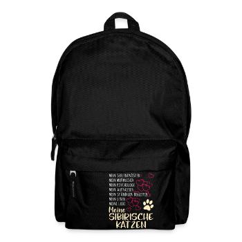 SIBIRISCHE-KATZEN - Katze - Rucksack - Schwarz - Vorne