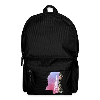Map of Mississippi With Flowers - Backpack - black - Front