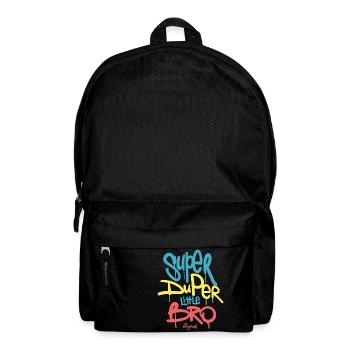 Super Duper little bro originals Geschenkidee - Rucksack - Schwarz - Vorne