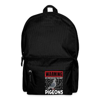 Pigeon Talk Design for Pigeon Lovers - Backpack - black - Front