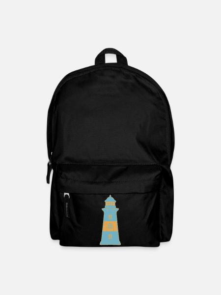 Leuchtturm maritim Küste - Rucksack - Schwarz