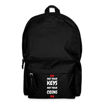 Not Your Keys. Not your Coins! für Hodler & Krypto - Rucksack - Schwarz - Vorne