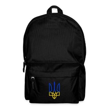 Ukraine Wappen Symbol Gerfalke Trident Dreizack - Rucksack - Schwarz - Vorne