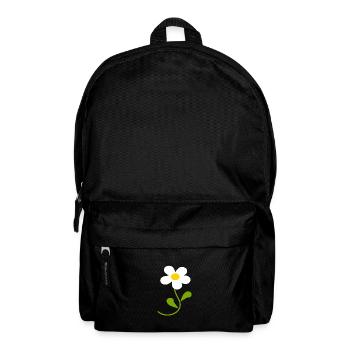 Gänseblümchen Blume weiß weiße Blume Blumen weiß - Rucksack - Schwarz - Vorne