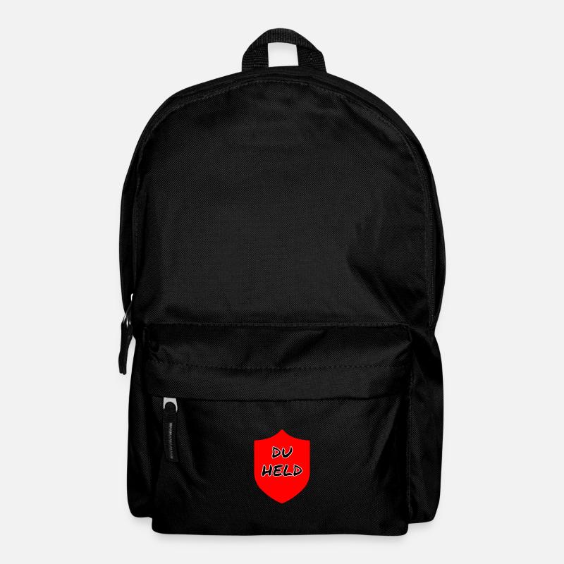 Du Held Schild - Rucksack - Schwarz