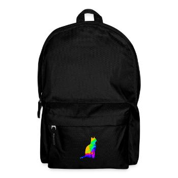 cat colorful cute cute gift idea - Backpack - black - Front