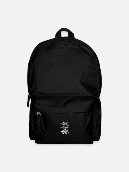 Flugzeuge Kinder Flieger Pilot Himmel Wolken Shirt - Rucksack - Schwarz