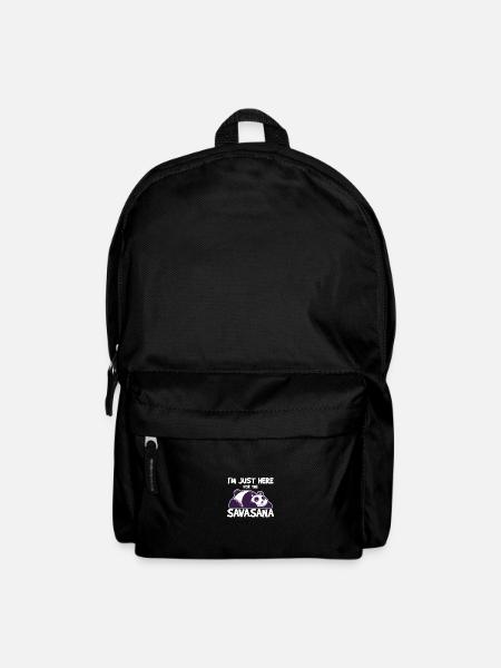 Je suis ici pour l'exercice Savasana Yoga Panda - Sac à dos - noir