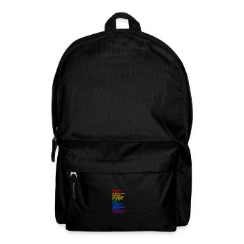Gay Pride Science Is Real Black Lives Matter Love - Rucksack - Schwarz - Vorne
