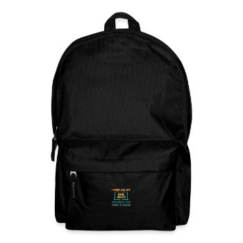 I Keep All My Dad Jokes In A Dad-A-Base Vintage - Backpack - black - Front