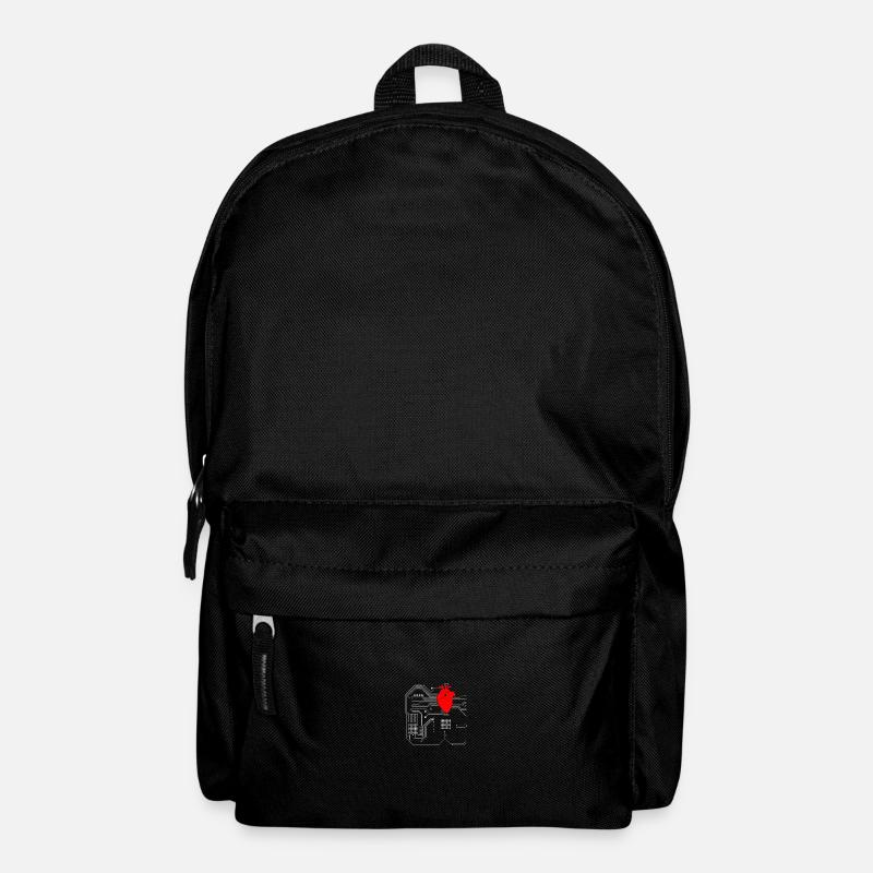 Computer chip, CPU heart - Computer Geek - Backpack - black