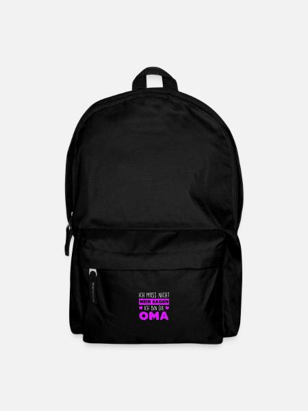 Ich bin die Oma Lustiges Rentnerin Muttertag - Rucksack - Schwarz
