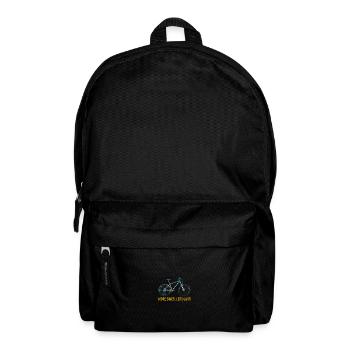 More Bike, Less Cars - Ecological Phrases - Backpack - black - Front