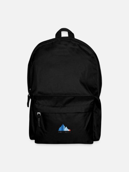Global warming stripes - gray font - Backpack - black