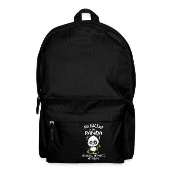 Pas de rassisme! Soyez comme un panda! Pas de racisme - Sac à dos - noir - Devant