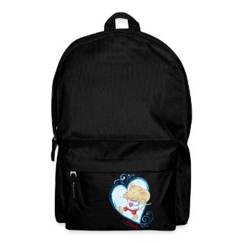 Lillebi_cœur_bleu - Sac à dos - noir - Devant