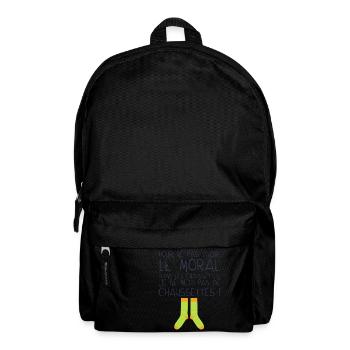 chaussette citation moral avoir humour drole expre - Sac à dos - noir - Devant