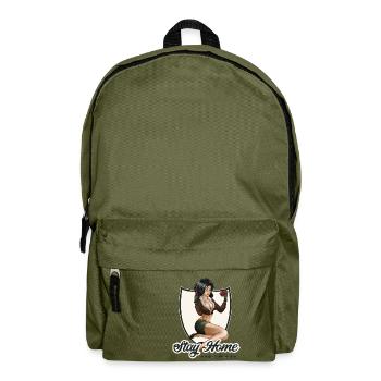 Pilot Girl Pin up - Backpack - olive green - Front