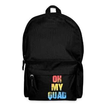 Oh My Quad ATV Slogan für Quad-Fahrer - Rucksack - Schwarz - Vorne