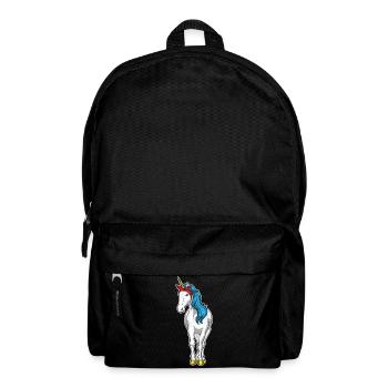 Einhorn Haarschleife - Rucksack - Schwarz - Vorne
