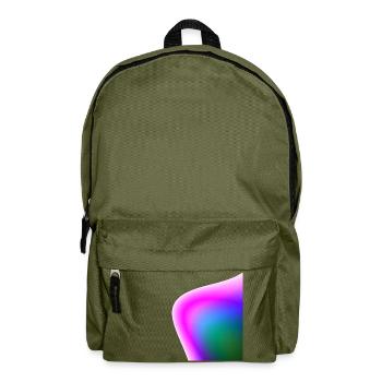 Cosmic Color Waves - Abstract Gradient - Backpack - olive green - Front