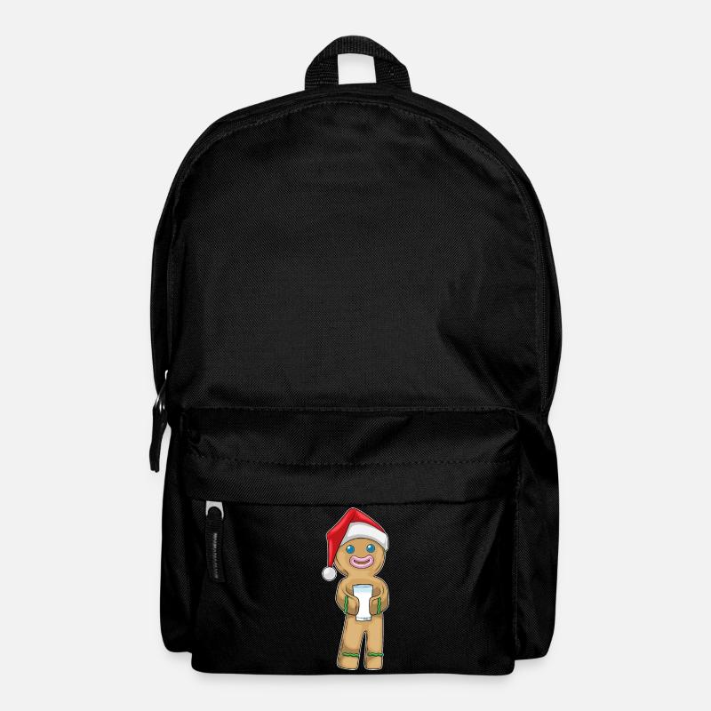 Lebkuchenmann Weihnachten Milch - Rucksack - Schwarz