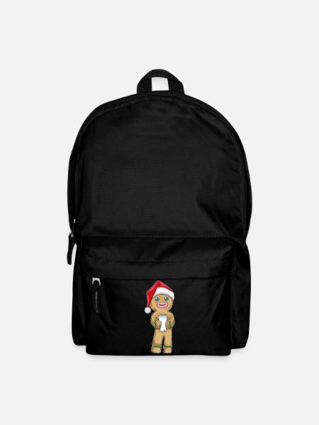 Lebkuchenmann Weihnachten Milch - Rucksack - Schwarz
