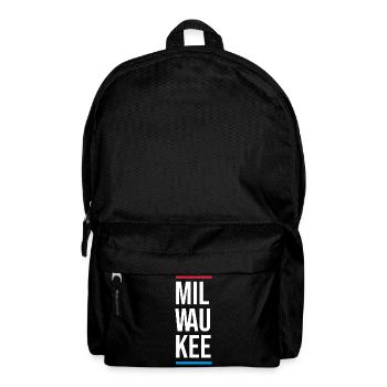 Typografie von Milwaukee Bold City - Rucksack - Schwarz - Vorne