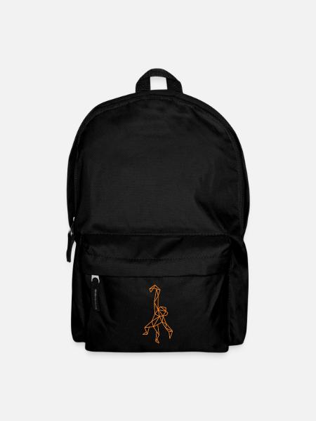 Affe Geometrisch Linie - Rucksack - Schwarz
